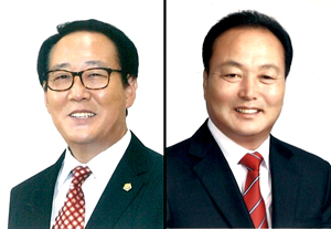 청주시의회 부의장 후보군으로 거론되고 있는 한국당 4선의 이완복(왼쪽) 의원과 3선의 김현기 의원.