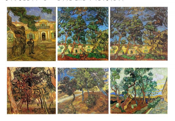 고흐는 생레미병원에서 소나무 그림을 그리기도 했다. 생레미병원 정원에는 소나무들이 많았나 보다. 특유의 분방함과 자기만의 색채로 소나무를 그렸다.[그림출처=위키미디어]