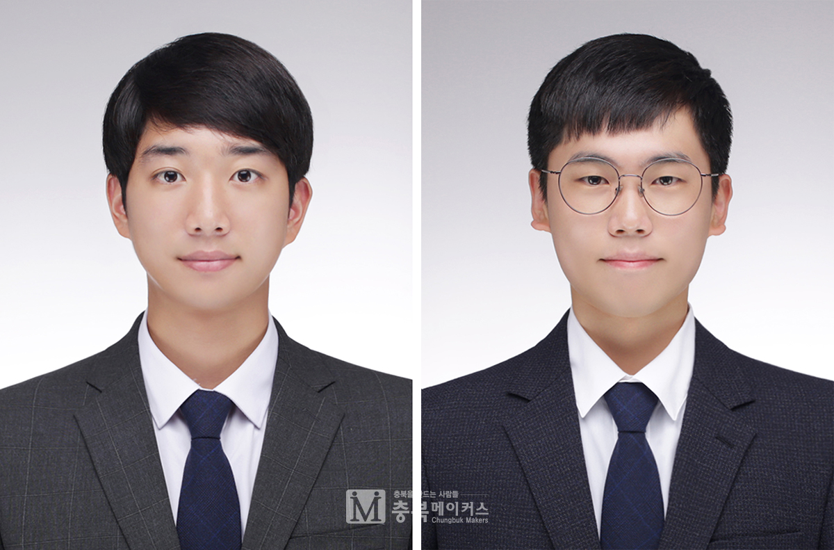 2020학년도 총학생회를 이끌어갈 충북대 총학생회장에 김지한(왼쪽), 부회장에 이형연(오른쪽) 학생이 각각 당선됐다.