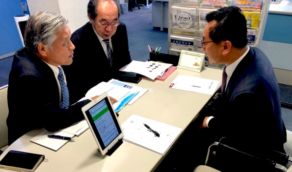 충북지역 수출유망중소기업인 삼화기업이 지난 22~26일 일본 토쿄와 오사카 시장 공략을 위한 무역사절단에 참여해 현지기업들과 수출상담을 벌이고 있다.