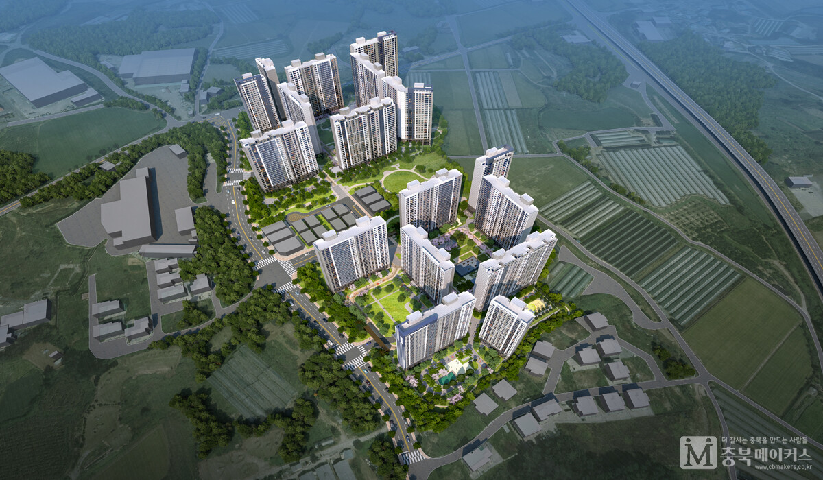 음성군은 지난 28일 ㈜도시피앤디(대표 안필수)가 제안한 맹동 본성지구(조감도) 민간 도시개발사업 실시계획 인가를 완료했다고 1일 밝혔다.